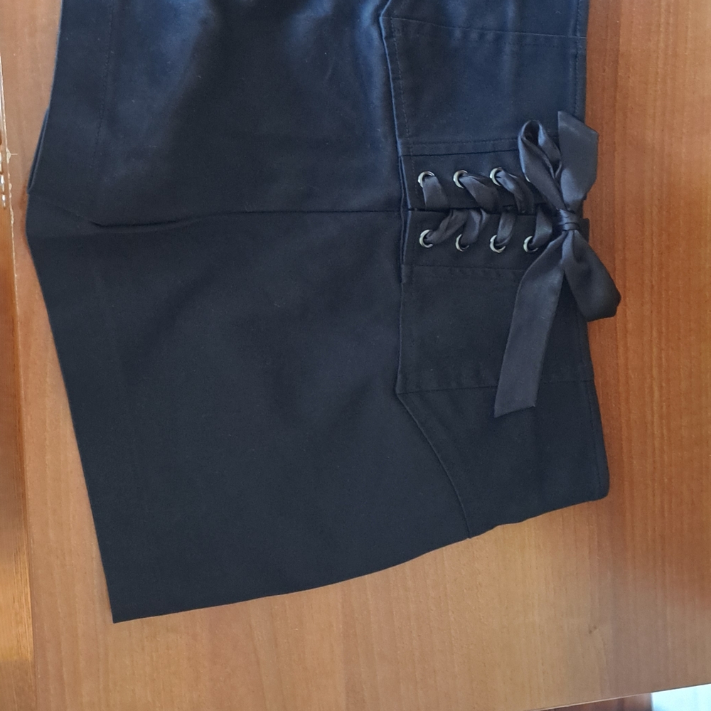 Black Shorts with Lace-Up Detail By Marciano